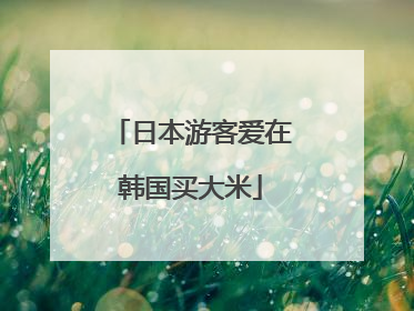 日本游客爱在韩国买大米