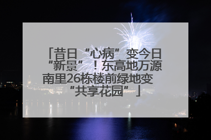 昔日“心病”变今日“新景”！东高地万源南里26栋楼前绿地变“共享花园”