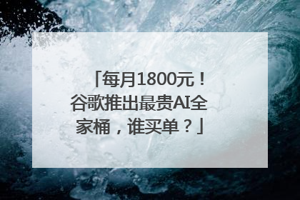每月1800元！谷歌推出最贵AI全家桶，谁买单？