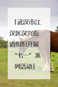 武汉市江汉区汉兴街道组织开展“七一”系列活动
