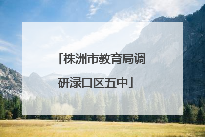 株洲市教育局调研渌口区五中