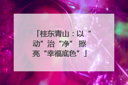 桂东青山：以“动”治“净” 擦亮“幸福底色”