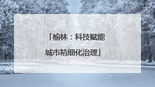 榆林：科技赋能城市精细化治理