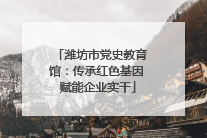 潍坊市党史教育馆：传承红色基因 赋能企业实干