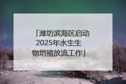 潍坊滨海区启动2025年水生生物增殖放流工作