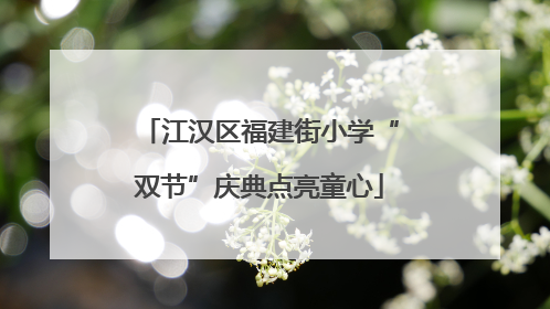 江汉区福建街小学“双节”庆典点亮童心