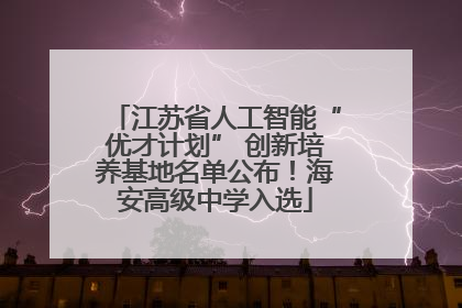 江苏省人工智能“优才计划” 创新培养基地名单公布！海安高级中学入选