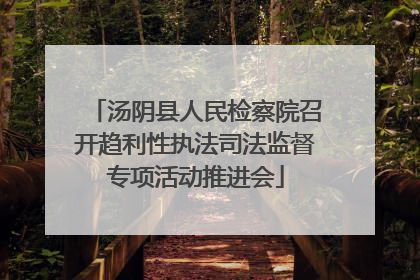 汤阴县人民检察院召开趋利性执法司法监督专项活动推进会