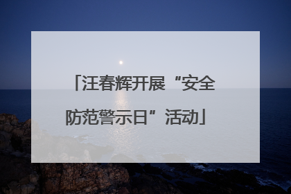 汪春辉开展“安全防范警示日”活动