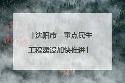沈阳市一重点民生工程建设加快推进
