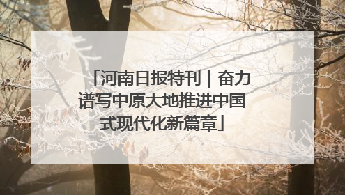 河南日报特刊｜奋力谱写中原大地推进中国式现代化新篇章