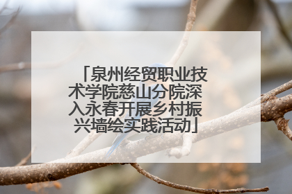 泉州经贸职业技术学院慈山分院深入永春开展乡村振兴墙绘实践活动