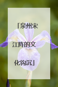 泉州宋江阵的文化钩沉