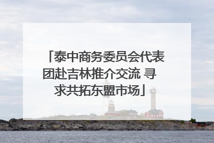 泰中商务委员会代表团赴吉林推介交流 寻求共拓东盟市场