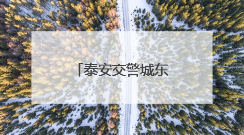 泰安交警城东大队：排查道路安全隐患 护航群众平安出行