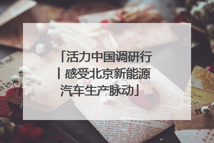 活力中国调研行丨感受北京新能源汽车生产脉动
