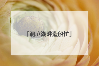 洞庭湖畔造船忙