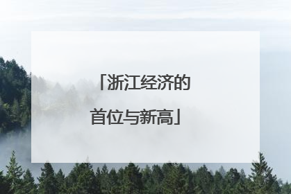 浙江经济的首位与新高