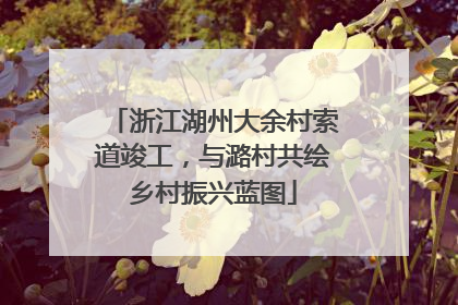 浙江湖州大余村索道竣工，与潞村共绘乡村振兴蓝图