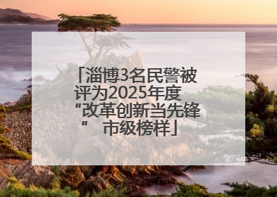淄博3名民警被评为2025年度“改革创新当先锋” 市级榜样