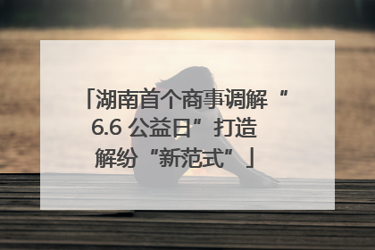 湖南首个商事调解“6.6 公益日”打造解纷“新范式”