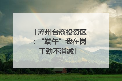 漳州台商投资区：“端午”我在岗 干劲不消减
