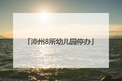 漳州8所幼儿园停办