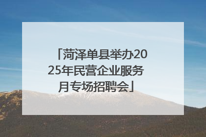 菏泽单县举办2025年民营企业服务月专场招聘会