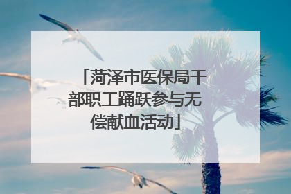 菏泽市医保局干部职工踊跃参与无偿献血活动