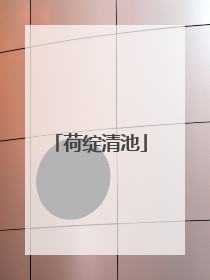 荷绽清池