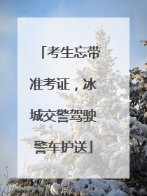 考生忘带准考证，冰城交警驾驶警车护送