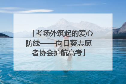 考场外筑起的爱心防线——向日葵志愿者协会护航高考