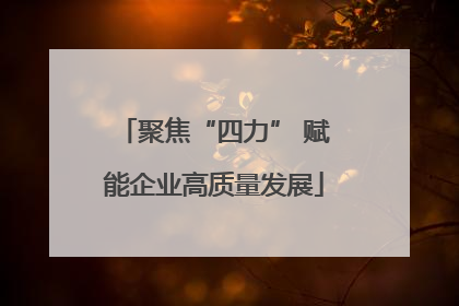 聚焦“四力” 赋能企业高质量发展