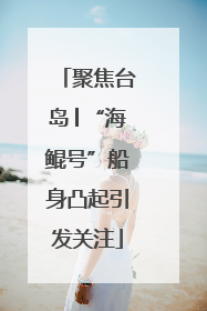 聚焦台岛│“海鲲号”船身凸起引发关注