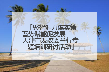 聚智汇力谋实策 蓄势赋能促发展——天津市发改委举行专题培训研讨活动