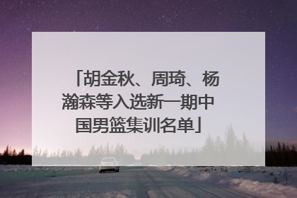 胡金秋、周琦、杨瀚森等入选新一期中国男篮集训名单