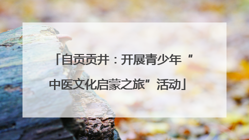自贡贡井：开展青少年“中医文化启蒙之旅”活动