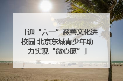 迎“六一”慈善文化进校园 北京东城青少年助力实现“微心愿”