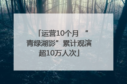 运营10个月 “青绿湖影”累计观演超10万人次