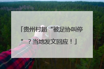 贵州村超“被足协叫停”？当地发文回应！