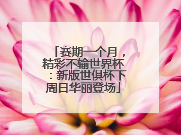 赛期一个月，精彩不输世界杯：新版世俱杯下周日华丽登场