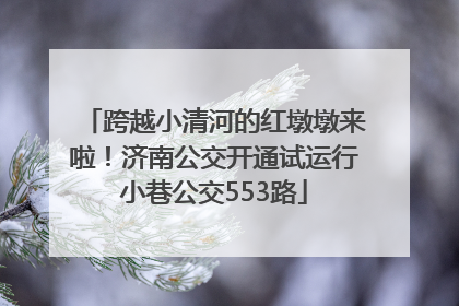 跨越小清河的红墩墩来啦！济南公交开通试运行小巷公交553路