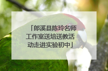 郎溪县陈玲名师工作室送培送教活动走进实验初中