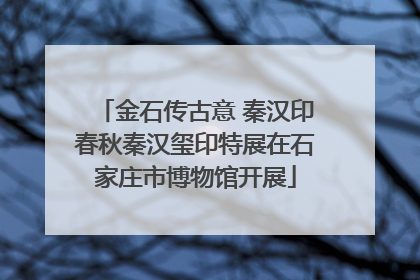 金石传古意 秦汉印春秋秦汉玺印特展在石家庄市博物馆开展
