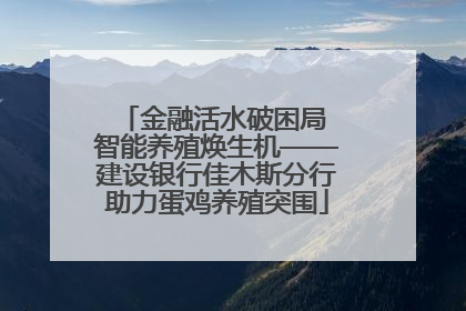 金融活水破困局 智能养殖焕生机——建设银行佳木斯分行助力蛋鸡养殖突围