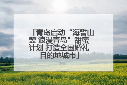 青岛启动“海誓山盟 浪漫青岛”甜蜜计划 打造全国婚礼目的地城市