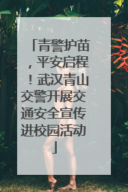 青警护苗，平安启程！武汉青山交警开展交通安全宣传进校园活动