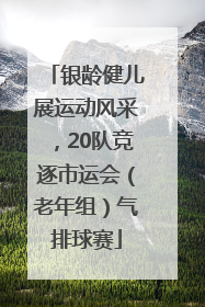 银龄健儿展运动风采，20队竞逐市运会（老年组）气排球赛