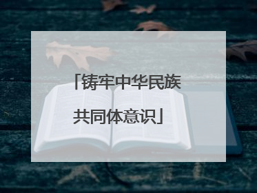 铸牢中华民族共同体意识