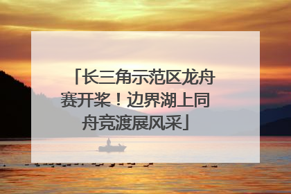 长三角示范区龙舟赛开桨！边界湖上同舟竞渡展风采